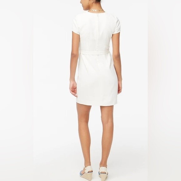 J Crew Factory NWT Petite Belted Suiting Dress Size 6P in Ivory - Picture 4 of 8